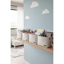 PH Prendi Home 4`lü Orta Boy Dolap Içi Çamaşır Çocuk Odası Oyuncak Düzenleyici Katlanır Saklama Sepeti