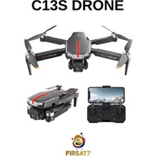 Drone C13S 4K 3kamera Engel Kaçınma 360° Akrobasi Fırçasız Dron Motor Optik Akış Katlanabilir Drone