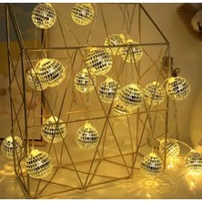 Pazarcan 2m 10 LED Pilli Disko Toplu Işık