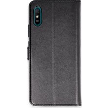 SHC4200 Redmi 9A Kılıf S Kapaklı Kılıf - Siyah