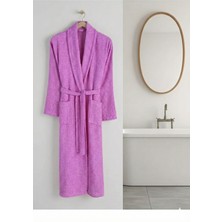 H&F Trendline %100 Pamuk Renkli Büyük Beden Şalyaka Cepli Bornoz