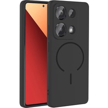 Ottonova Redmi Note 13 Pro 4g Kılıf M-Safe Şarj Özellikli Zore Meta Kapak - Siyah