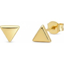 Zeya Kuyumculuk 14 Ayar Altın Minimal Üçgen Küpe
