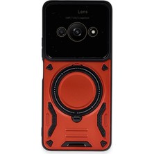 SHC4200 Poco C61 Kılıf Joy Lens Standlı Kapak - Kırmızı