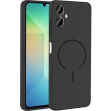 Maks Technology Galaxy A06 Kılıf M-Safe Şarj Özellikli Mkst Meta Kapak - Siyah