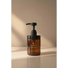 Khakma Amber Cam Hand Soap Şişesi – Pompalı, Tezgâh Üstü El Sabunu Dispenseri Sabunluk - 250 ml