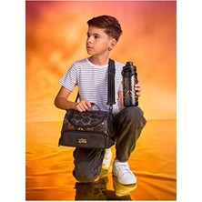 Smiggle Livewire Printed Beslenme Çantası – Black Mix (Yalıtımlı, Tek Kat, Taşıma Saplı )