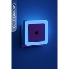 Telvesse Mavi Kare Otomatik Gece Lambası Işığa Duyarlı LDR Sensörlü Plastik Malzeme