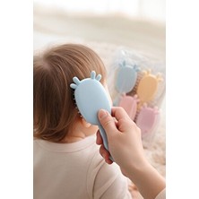 1 Adet Bebek Çocuk Kolay Saç Açan Silikon Uçlu Saç Tarağı Saça Zarar Vermeyen Saç Fırçası