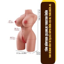 Aşkın Deposu Büyük Boy Çift Işlevli Süper Silikon Yarım Vücut +125ML Yenilebilir Jel +10 Mod Titreşim Ile Beraber Süper Set