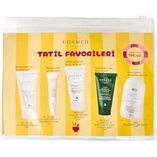 Cosmed Tatil Favorileri Seti, 5 Parça Cilt ve Saç Bakım Ürünleri, Temizleme Jeli, Nemlendirici Krem, Şampuan, Saç Kremi, Deodorant
