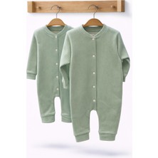 Can Baby Organik Pamuk 2'li Bebek Tulum Seti 0-3 / 3-6 Ay