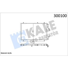 Kale 200ABC080 - Klima Radyatörü Kondenser Peugeot P206 98 09 1.1-1.4-1.6-2.0-1.4hdı-1.6hdı mt Kurutucusuz 552×363X16