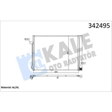 Kale 342495 - Klıma Radyatoru Bmw N57N M57N2 E70 E71 F15 F16