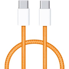 Nanospace iPhone Samsung Xiaomi Huawei Type-C To Type-C Iğneli Hasır Örgü Sarj Kablosu