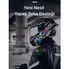 Y21 Rgb Işık Efektli Intercom Bluetooth Motosiklet Kask Kulaklığı Intercom Kulaklık CHN-T775