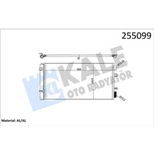 Kale 050ABC065 - Klima Radyatörü Kondenser Renault Fluence 09 Megane Iıı 09 Scenıc Iıı 09 1.2tce 1.5dci 1.6 1.9dci 2.0 Müşürsüz