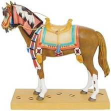 The Trail Of Painted Ponies Buffalo Medicine Heykelcik, 7,2 Inç, Çok Renkli