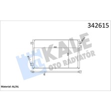 Kale 342615 - Klıma Radyatoru Aj-V6 Fb Aj-V8 AJ8FT S-Type Iı X200 1999 2007