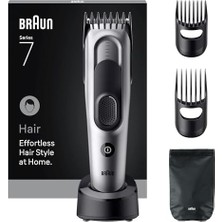 Braun Saç Kesme Makinesi Series 7, +5 Aksesuar, Ömür Boyu Keskin Bıçak, 17 Uzunluk, HC7590