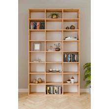 Nergiz 24 Raflı Çok Amaçlıkitaplık ve Dolap Atlantik Çam