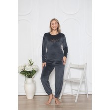 Asel Kadife Cepli Pijama Takımı