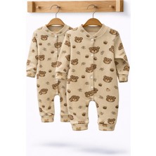 Can Baby Organik Pamuk 2'li Bebek Tulum Seti 0-3 / 3-6 Ay