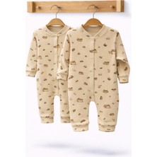 Can Baby Organik Pamuk 2'li Bebek Tulum Seti 0-3 / 3-6 Ay