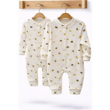 Can Baby Organik Pamuk 2'li Bebek Tulum Seti 0-3 / 3-6 Ay
