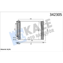 Kale 342305 - Klima Kondenseri Passat 05 577×439X16 Al/brz