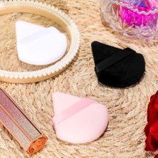 Xspring Pudra Pufu, 12 Parça Üçgen Makyaj Pufu, Kurdele Bantlı Yumuşak Fondöten Süngeri, Mineral Pudra Için Islak ve Kuru Kullanım, Loose Pudra ve Vücut Için Makyaj Aracı (Siyah, Beyaz, Pembe)