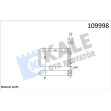 Kale 0584872AL - Kalorifer Radyatörü R21 Optıma-Cncrd Ac Klimasız 234×157X42 2 Sıra Al Pl Sistem