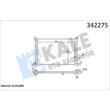 Kale 342275 - Motor Su Radyator Ac Fıesta 1.3 Cvh 96 01