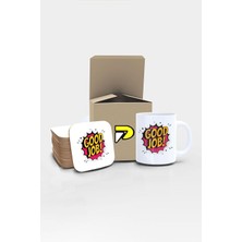 Good Job Iyi Iş Popart Tasarımlı Baskılı Kupa Bardak Seti, Eğlenceli Özel Hediye Mug