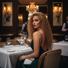 SHC4200 Afro Dalga Front Lace Gerçek Tül Peruk / Sıcak Karamel / 70/75CM