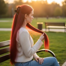 SHC4200 Fiber Sentetik Düz 8 Parça Çıt Çıt / Kızıl