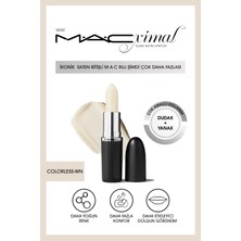 M.A.C Colorless - Macximal Sleek Satin Lipstick Ikonik Saten Bitişli Ruj 3.5gm