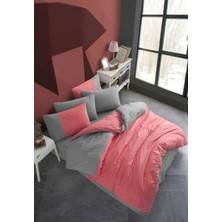 SHC4200 Kingsize Poplin Nevresim Diamond Koral