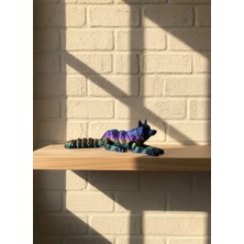 VeraGlobe Buğz Hareketli Kurt Rainbow Dekoratif Esnek Figür 10X24 cm