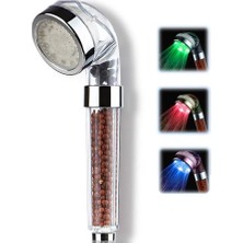 TE Dükkan Buğz Tasarruflu Boncuklu Ledli Duş Başlık-Pil Veya Elektrik Gerekmez Kinetik Enerjili