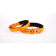 SHC4200 Softlu Dokuma Köpek Tasması 2,5 cm x 50 cm Turuncu