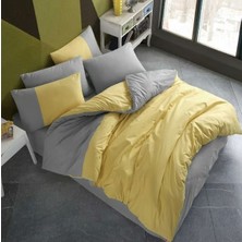 SHC4200 Kingsize Poplin Nevresim Diamond Sarı