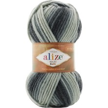 Alize Süperlanamaxi Batik 5 Adet 7786 Grili El Örgü Ipliği