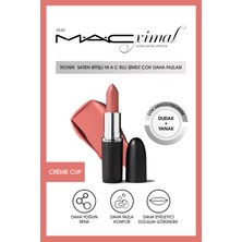 M.A.C Yoğun Renk Ver Dolgun Görünüm Veren Saten Bitişli Dudak ve Yanak Için Ruj-Crème Cup 3.5gm KEYO457