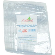 SHC4200 Lüks Kaşık Sert Plastik Çorba Kaşığı 1654 mm Şeffaf 100 Adet 1 Paket