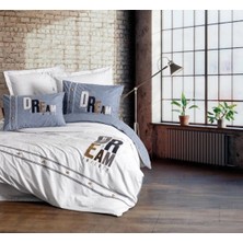 SHC4200 Mood Nakışlı Ranforce Çift Kişilik Nevresim Takımı Forever Gri 8680108071144