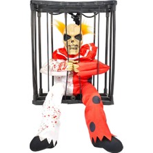 SHC4200 Hareketli Sesli Sensörlü Mahkum Joker Iskelet Dekorasyon 22X27 cm
