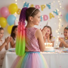 SHC4200 Balon ve Düz Salaş Örgülü Lastikli At Kuyruğu / ACM21