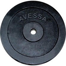Avessa 12,5 kg Siyah Döküm Plaka - Profesyonel Güç ve Dayanıklılık - Yüksek Yoğunluklu Döküm Demir (1 Adet)