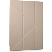 TE Dükkan Buğz Samsung Galaxy Tab A9 Plus Kılıf Kalemlikli Mars Tablet Kılıfı - Rose Gold